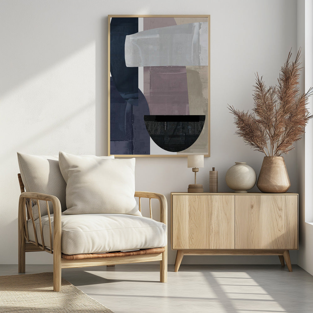 Navy Shapes No2 | Poster
