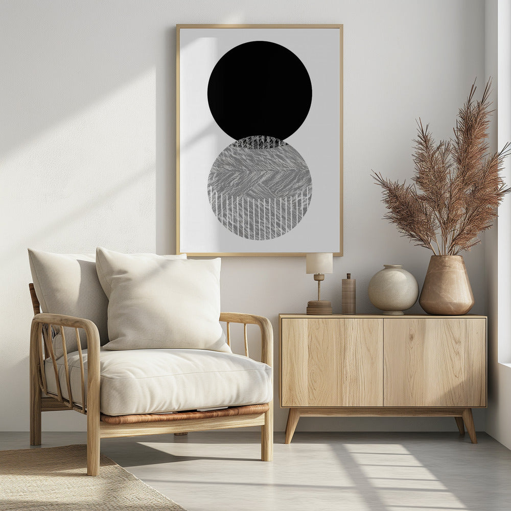 Schwarz-Graue Punkte Bauhaus Nr. 2 | Poster