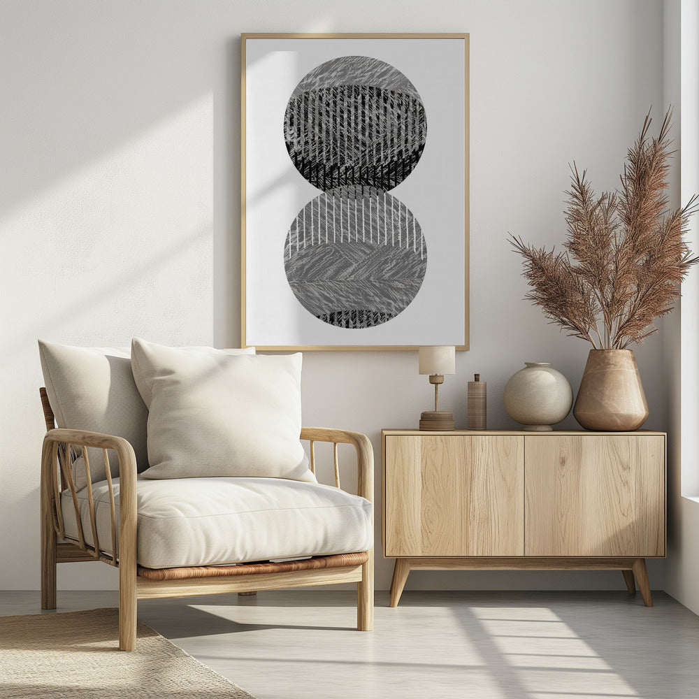 Schwarz-Graue Punkte Bauhaus Nr. 3 | Poster