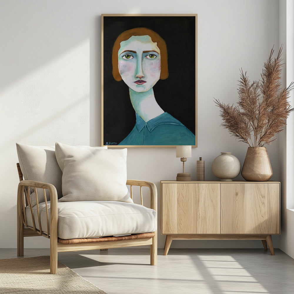 Vintage Dame schaut | Poster