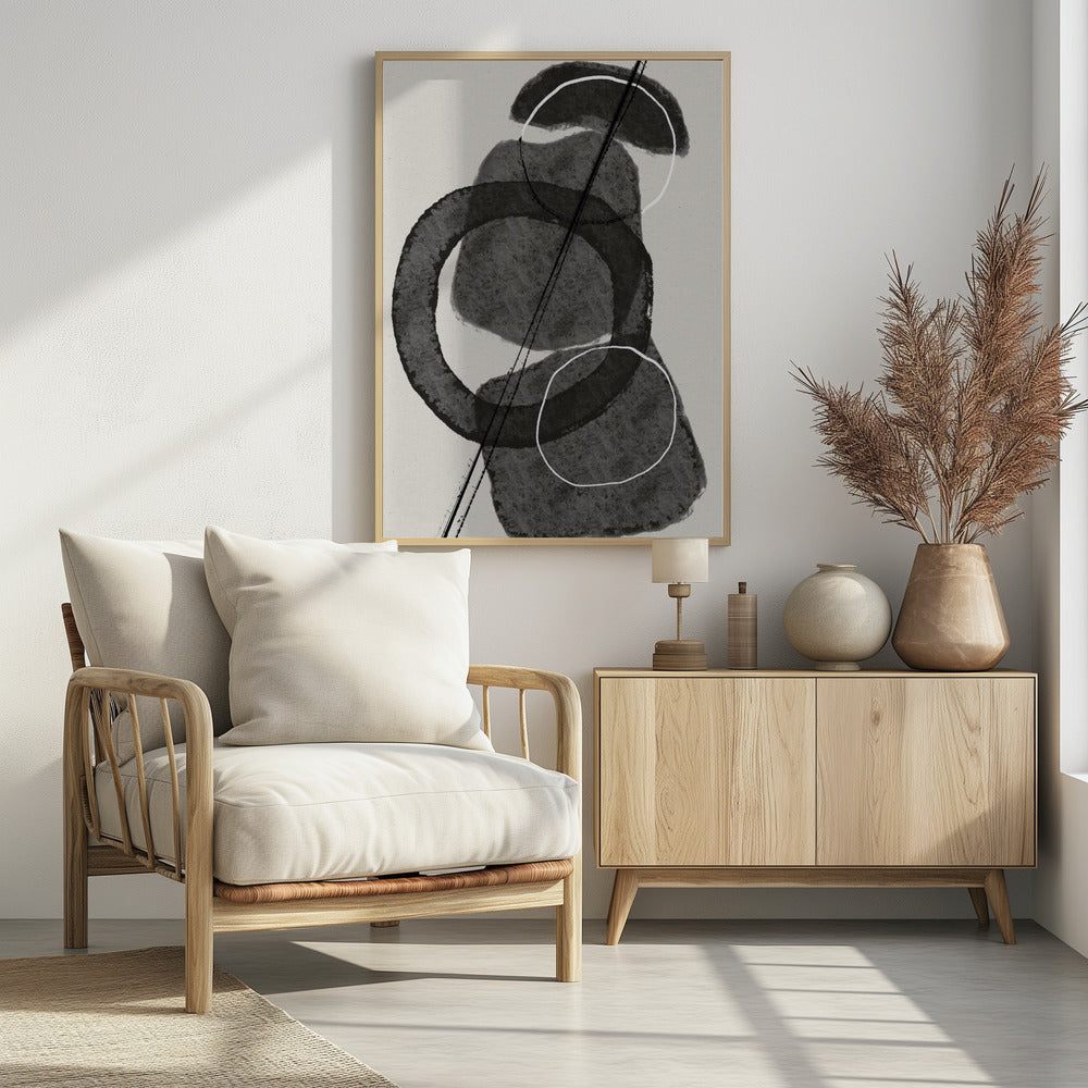 Monochrome Kreise | Poster