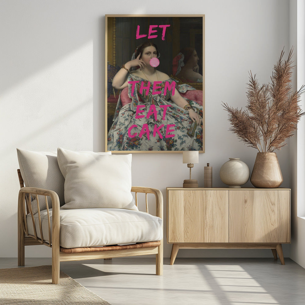 Lasst sie Kuchen essen, Kaugummi-Vintage-Porträt | Poster