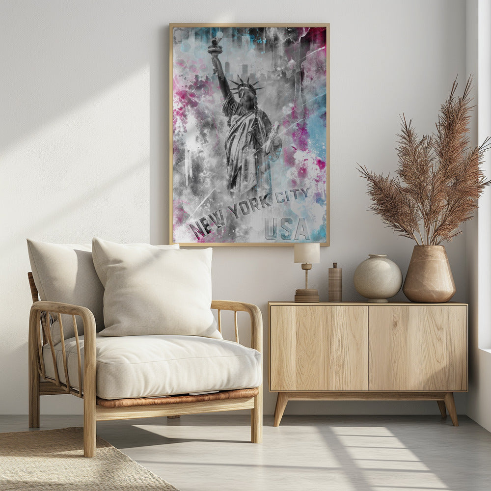 POP ART Freiheitsstatue - Spritzer | Poster
