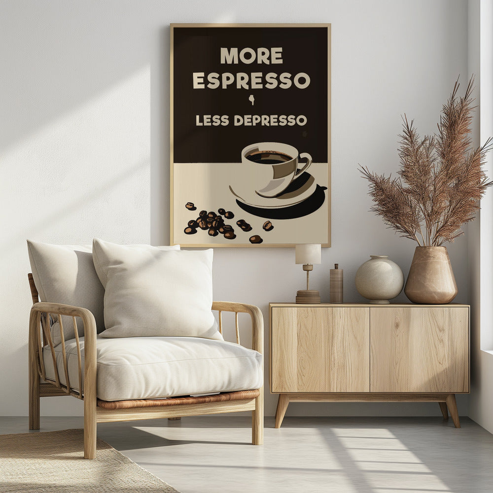 Mehr Espresso – weniger Depresso | Poster
