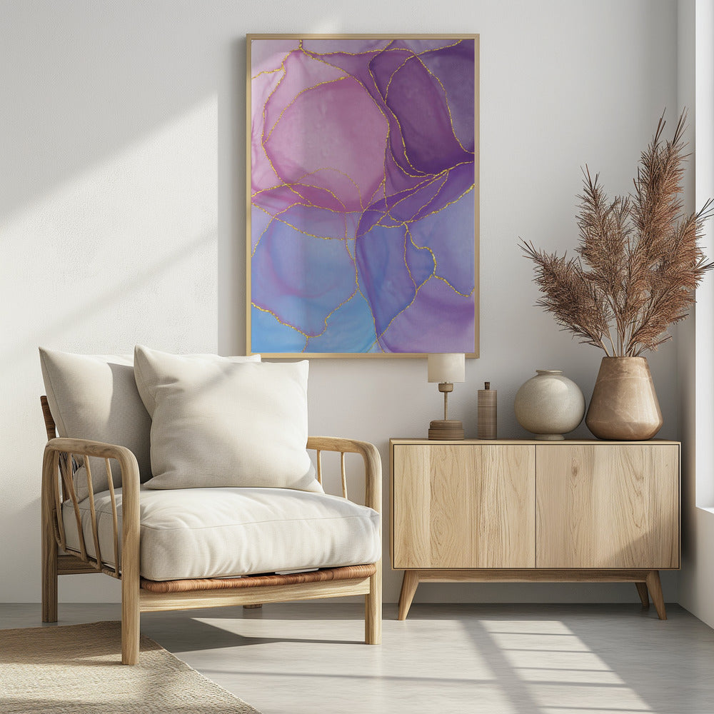 Abstraktes Pastell &amp; Gold | Poster