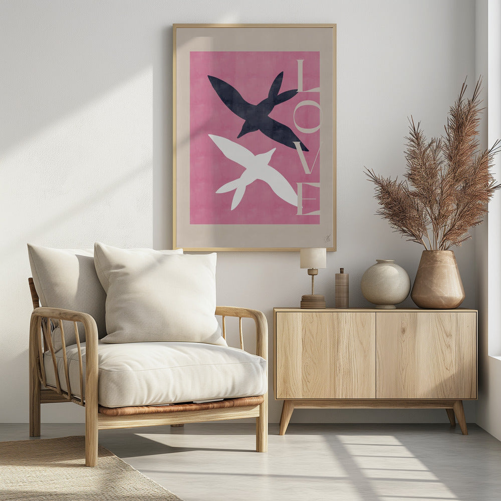 Verliebte Vögel | Poster