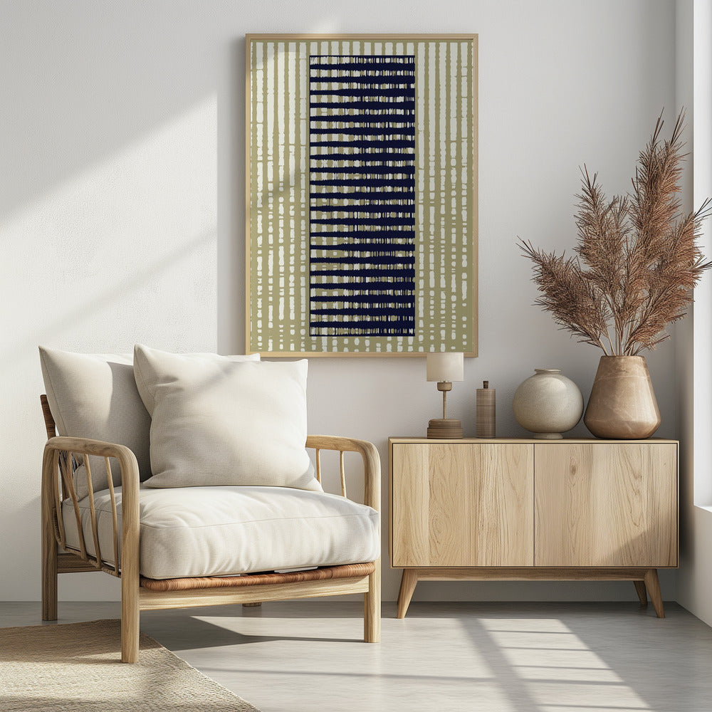 Geometric Pattern with Vertical Stripes | Poster