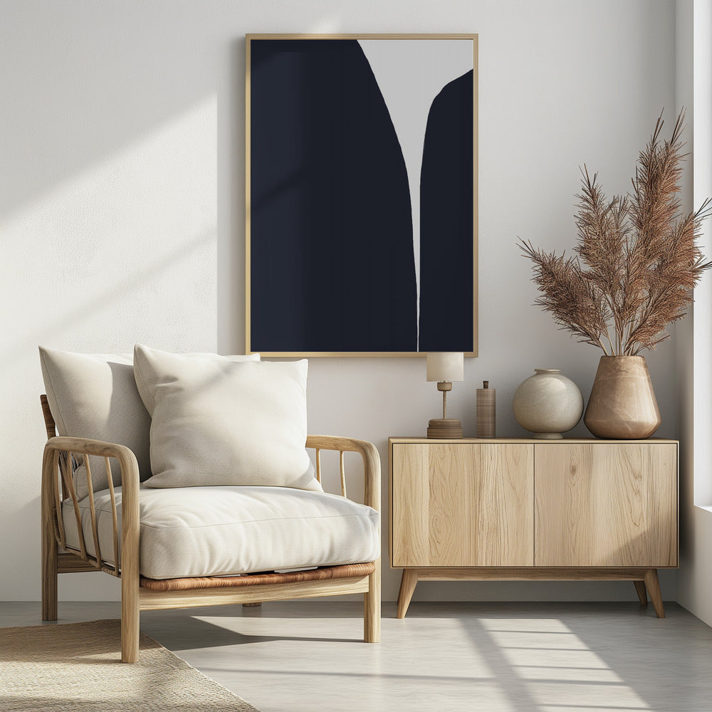 Minimalistische Linien und ein auffälliger Farbkontrast | Poster