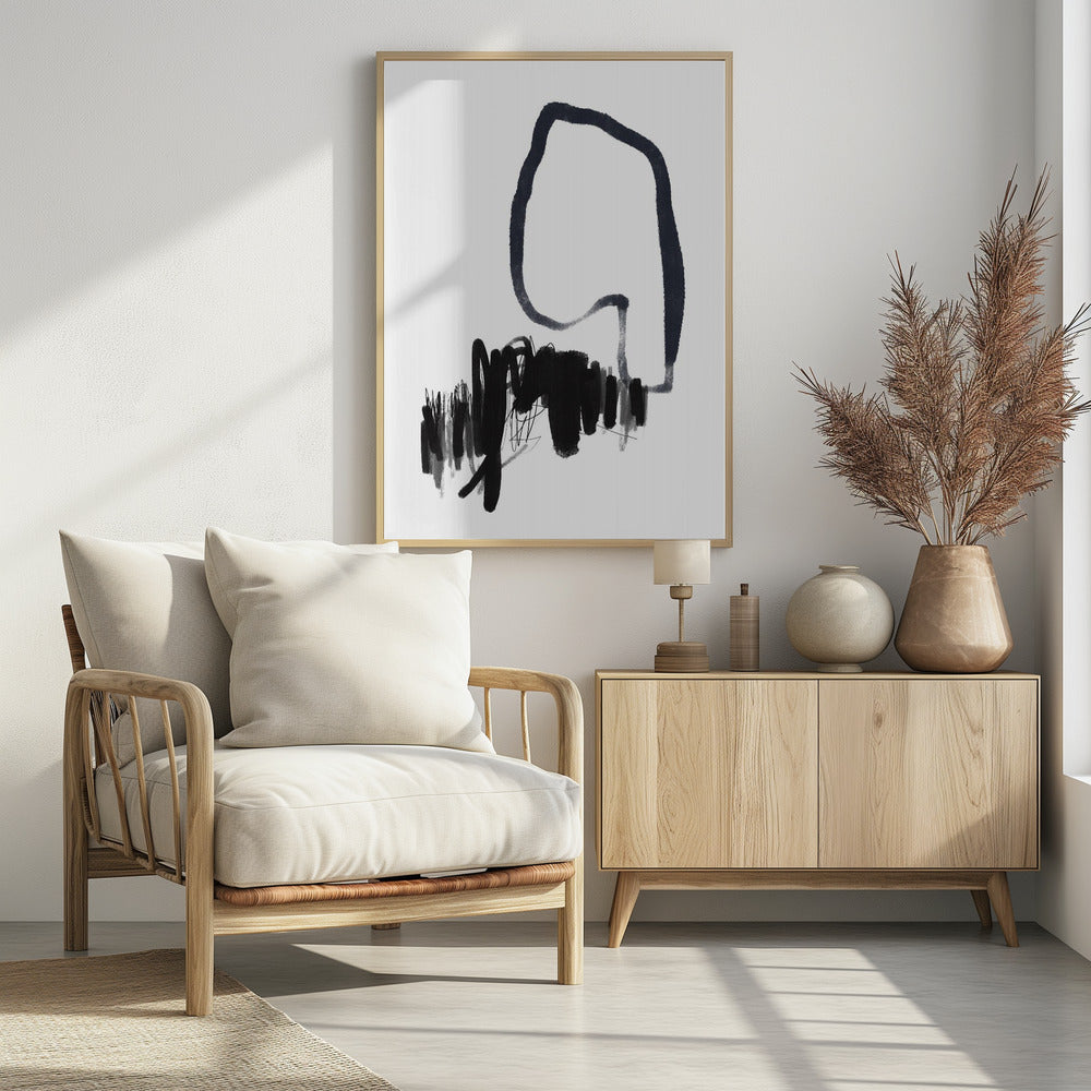 Monochromer Fluss | Poster