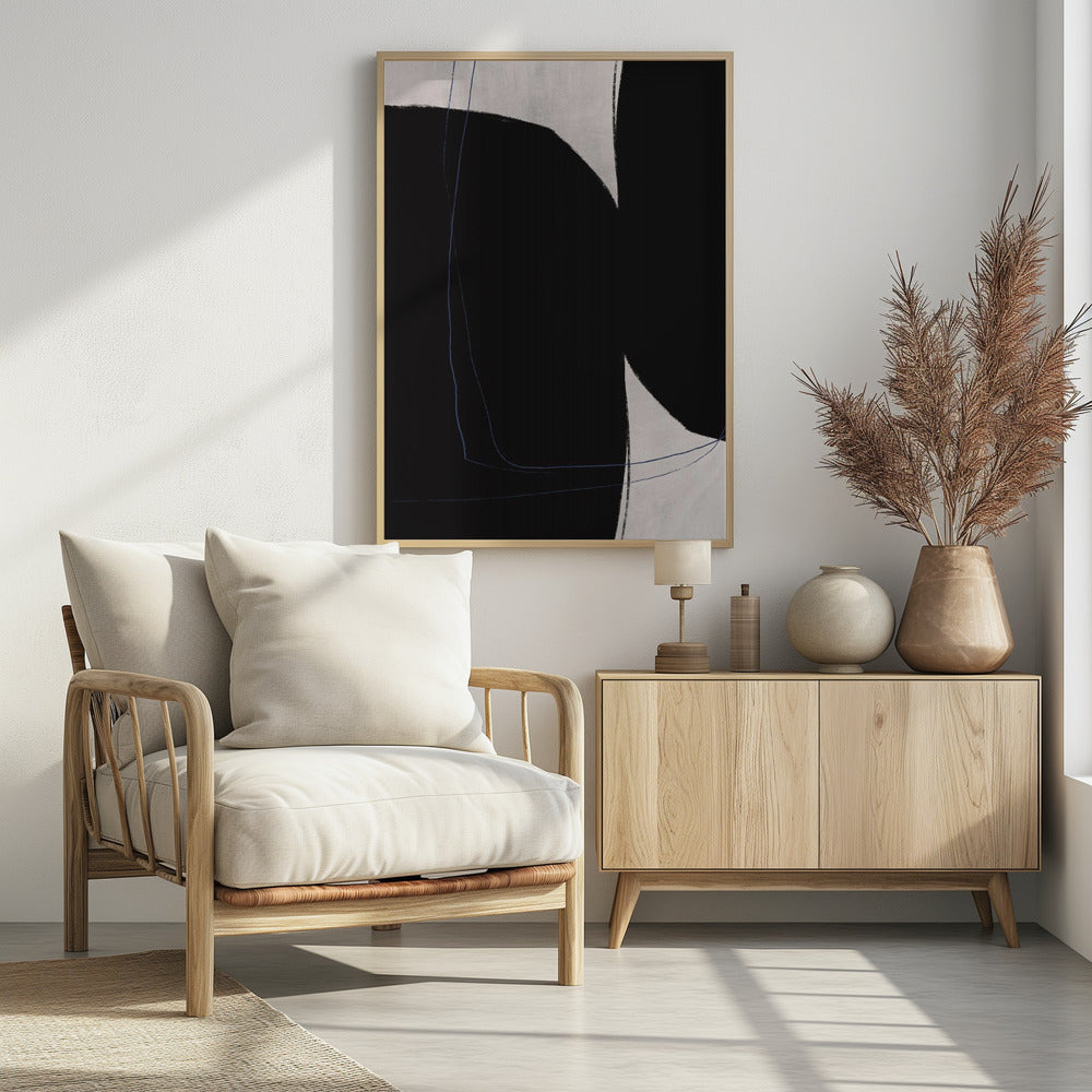Geometrische Formen in Schwarz und Weiß | Poster