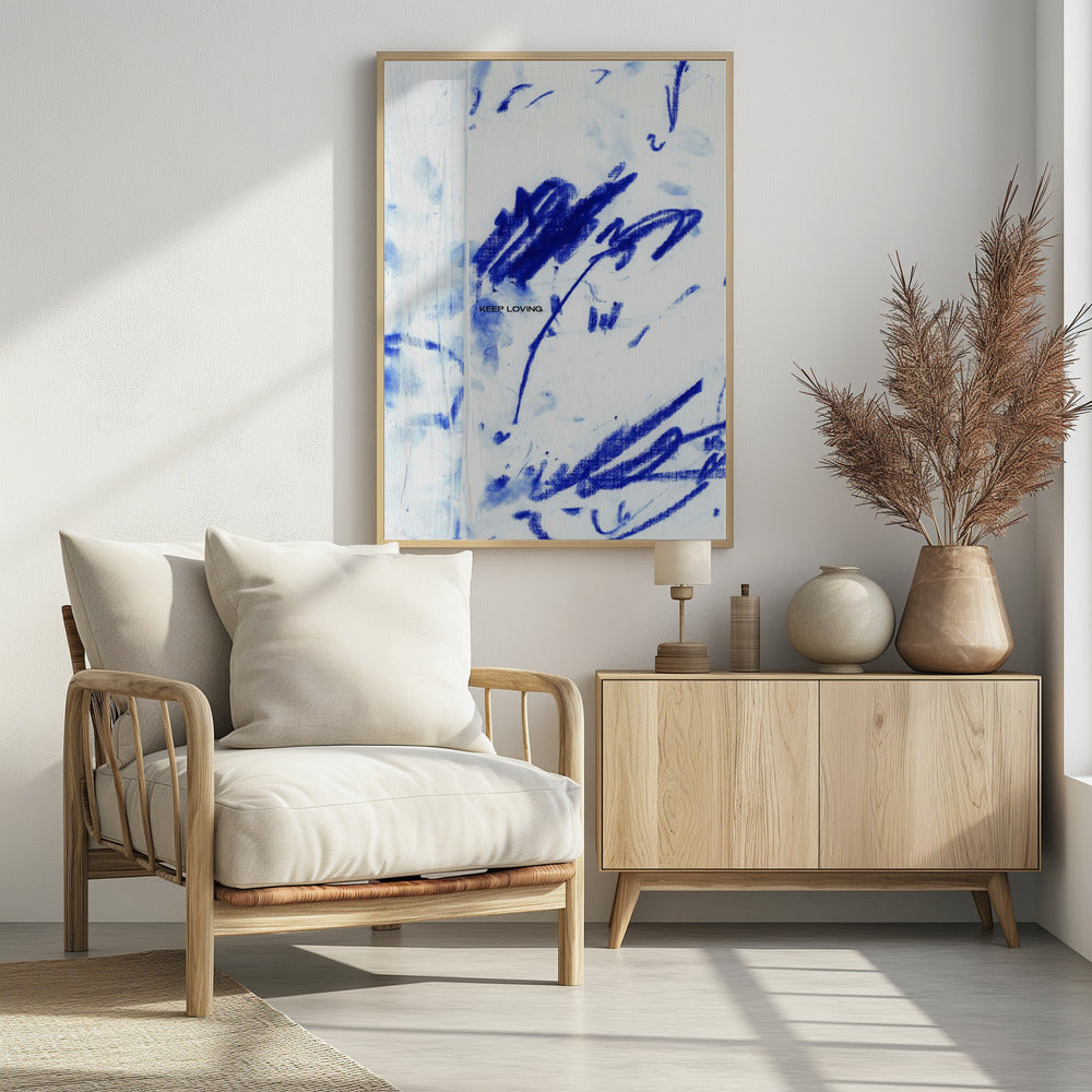 Blaues Flüstern mit „Keep Loving“ | Poster
