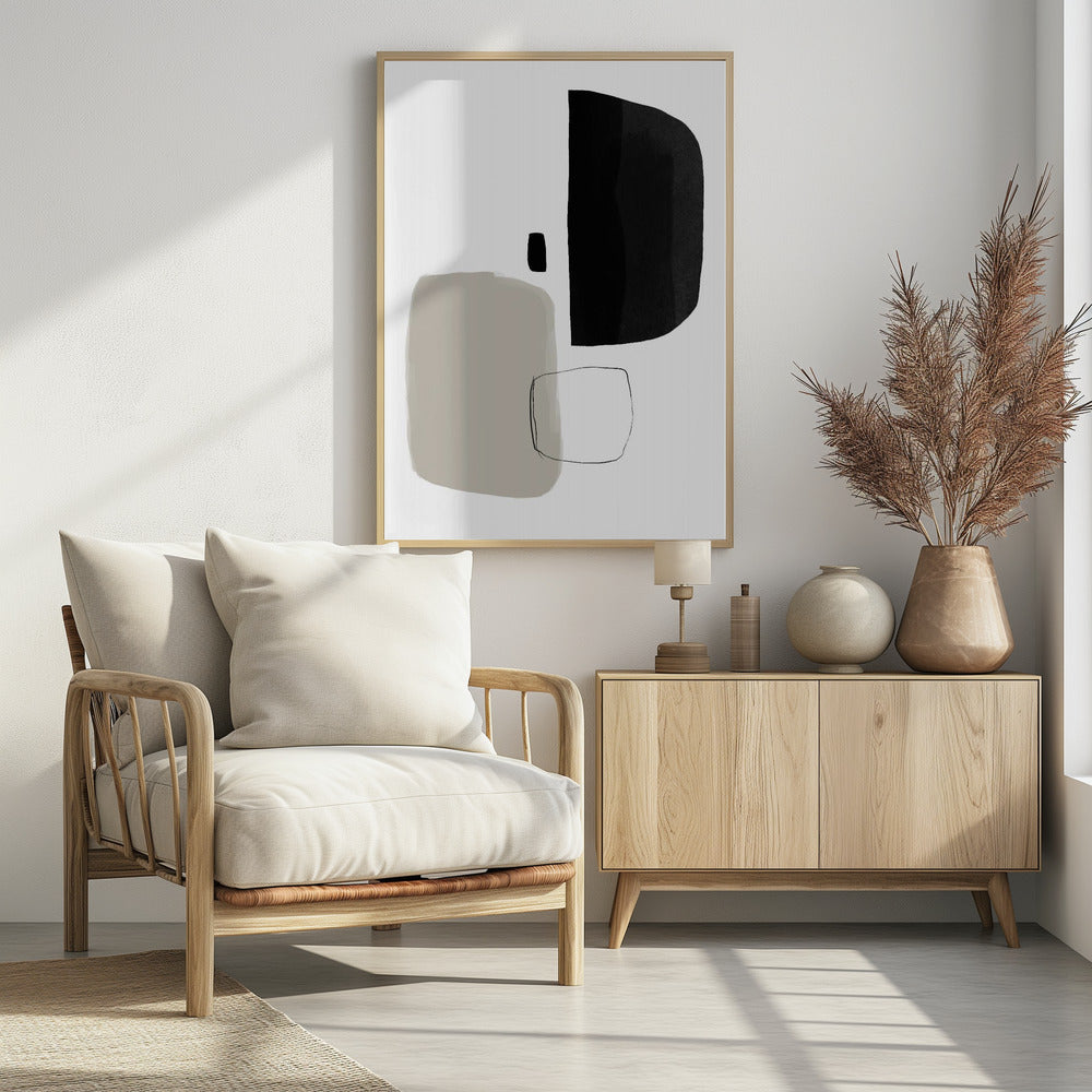 Monochrome Formen | Poster