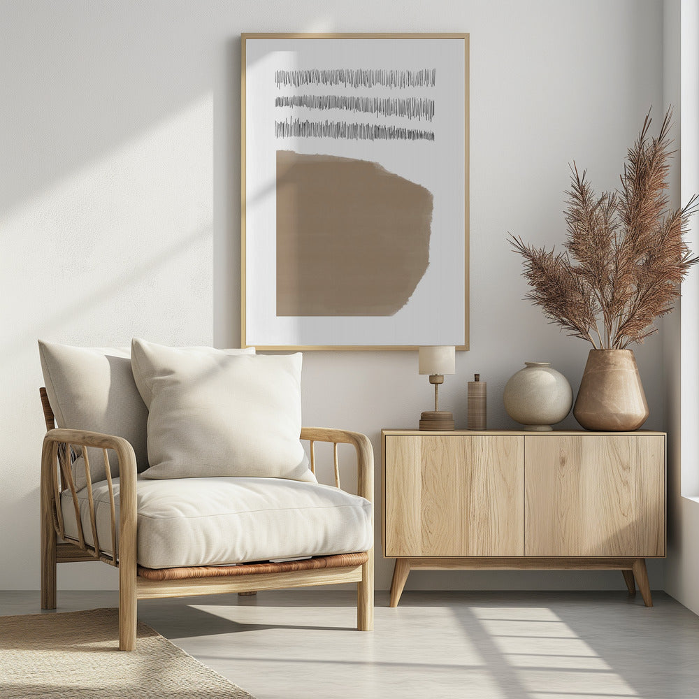 Elemente mit sich kreuzenden schwarzen Linien | Poster