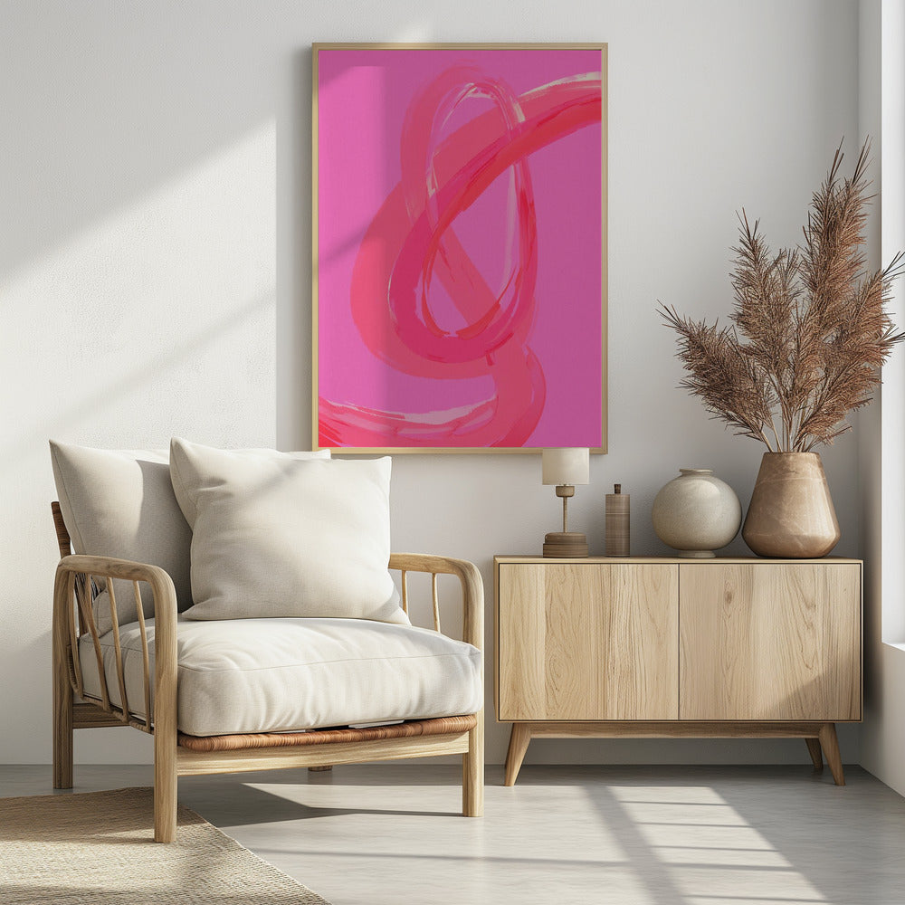 Leuchtend rosa Wirbel | Poster