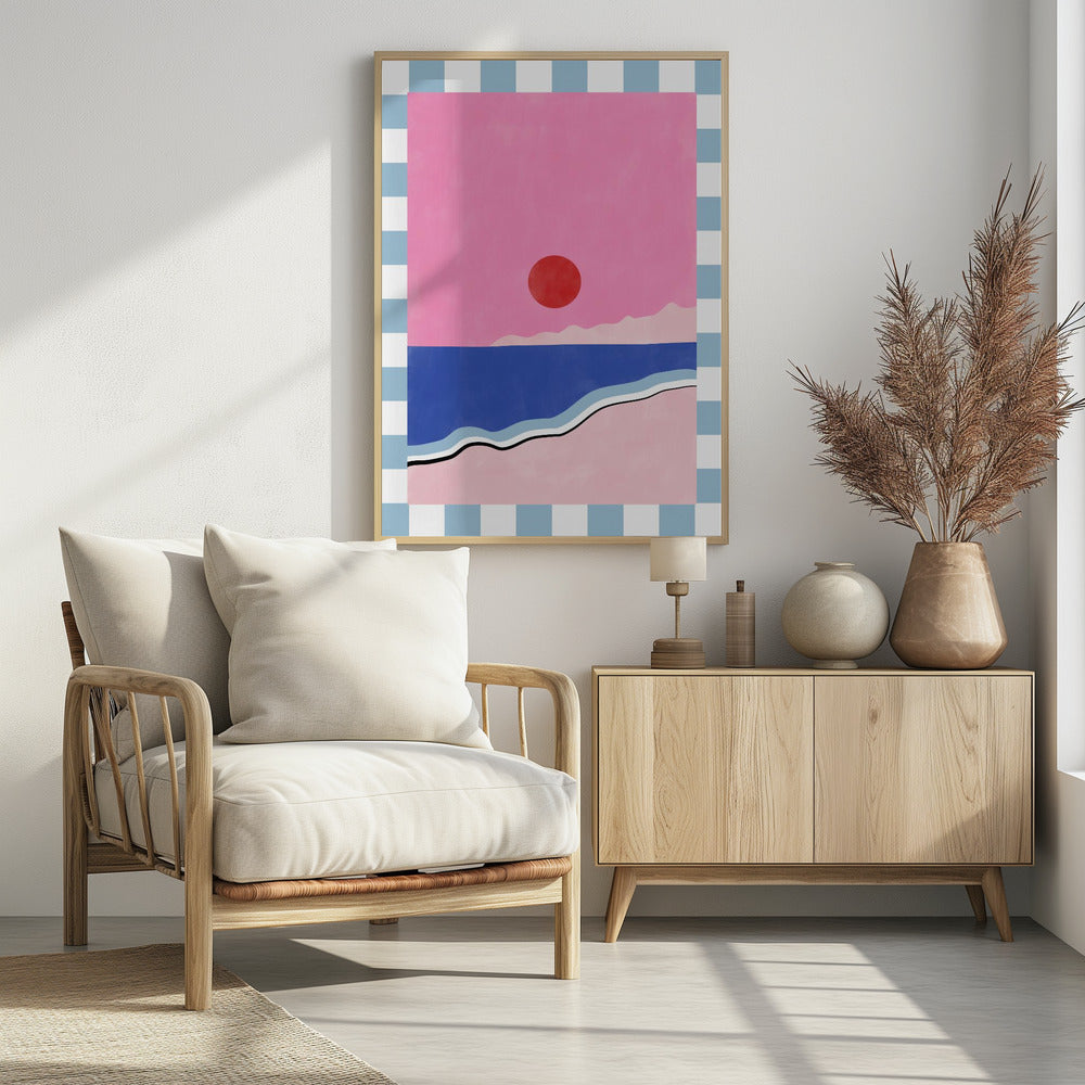 Minimalistische Strandszene | Poster