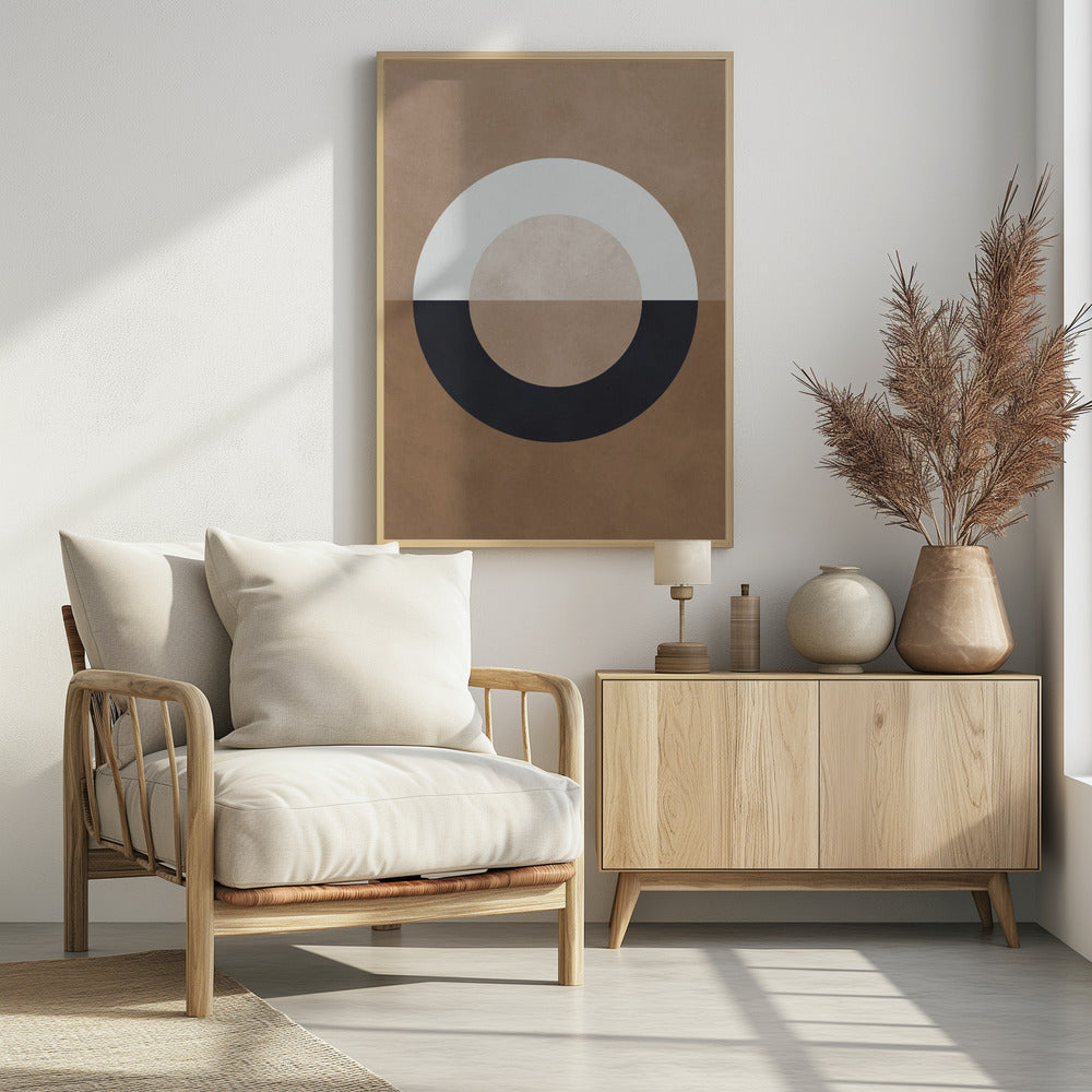 Braune Geometrie 8 | Poster