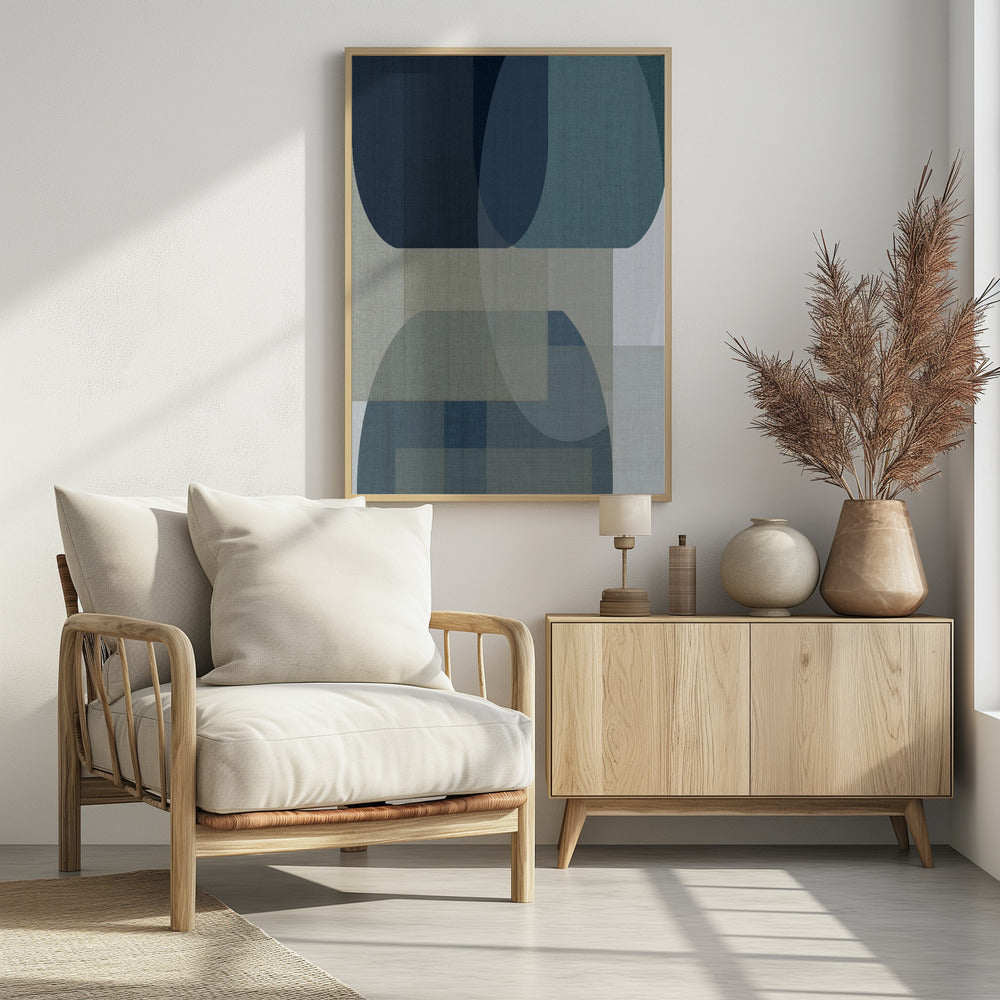 Gewebte blaue Schichten 2 | Poster