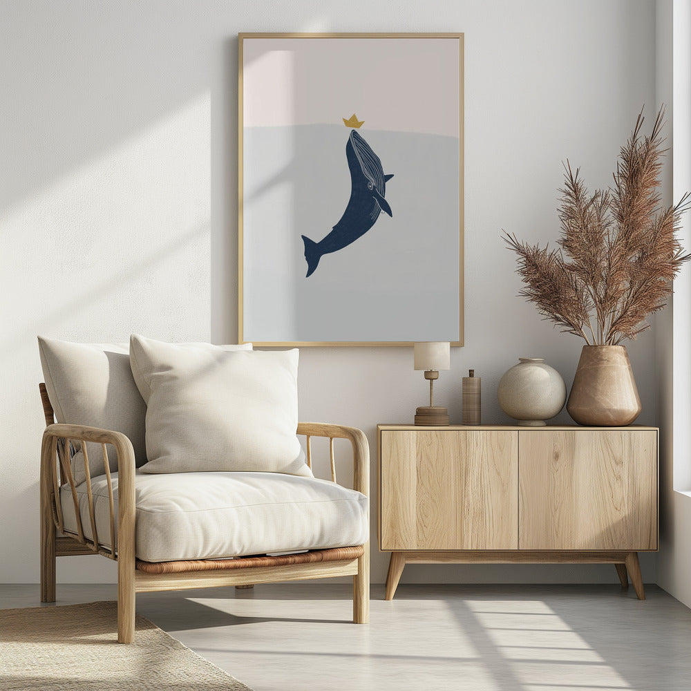 Blauwal-Segelboot | Poster