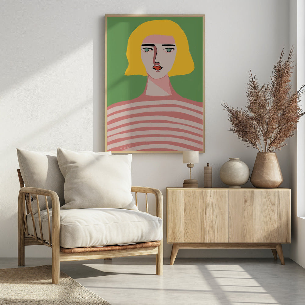 Dame mit blonden Haaren | Poster