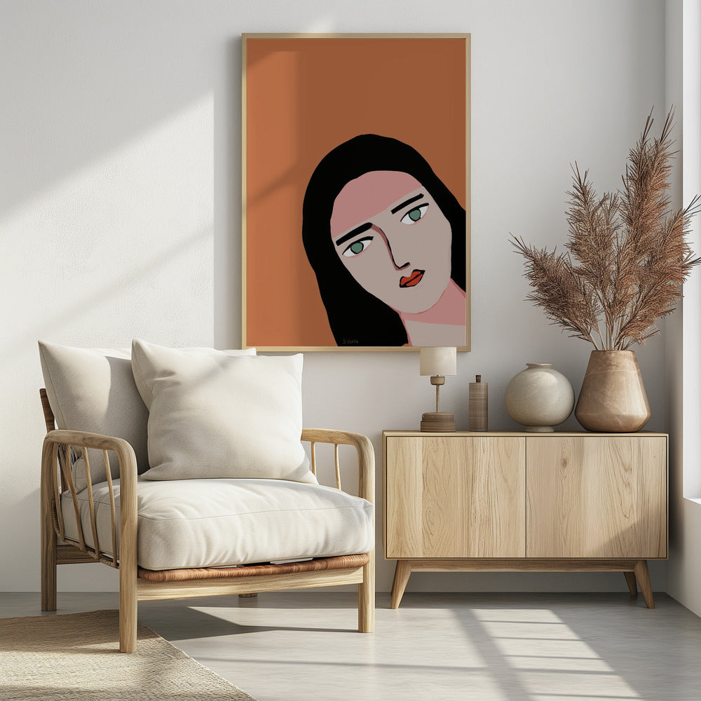 Dame beim Gipfeln | Poster