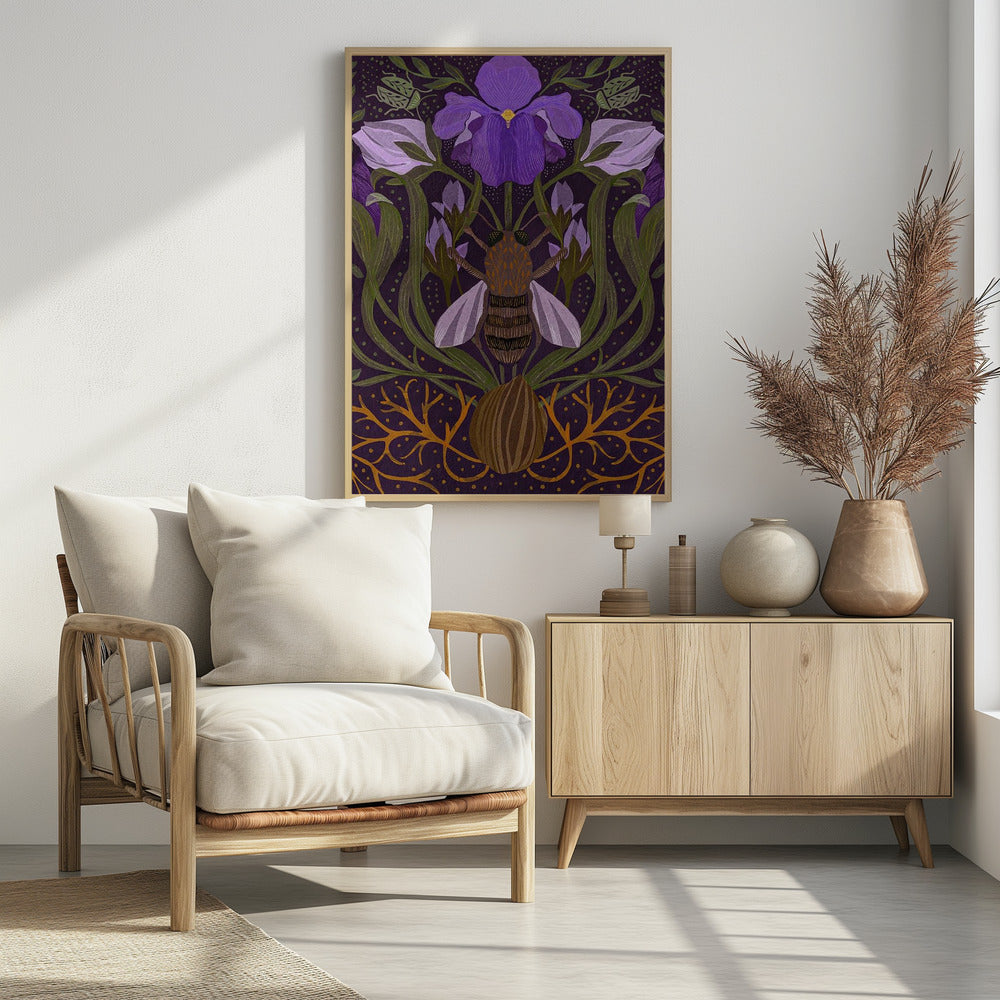Biene und Iris | Poster