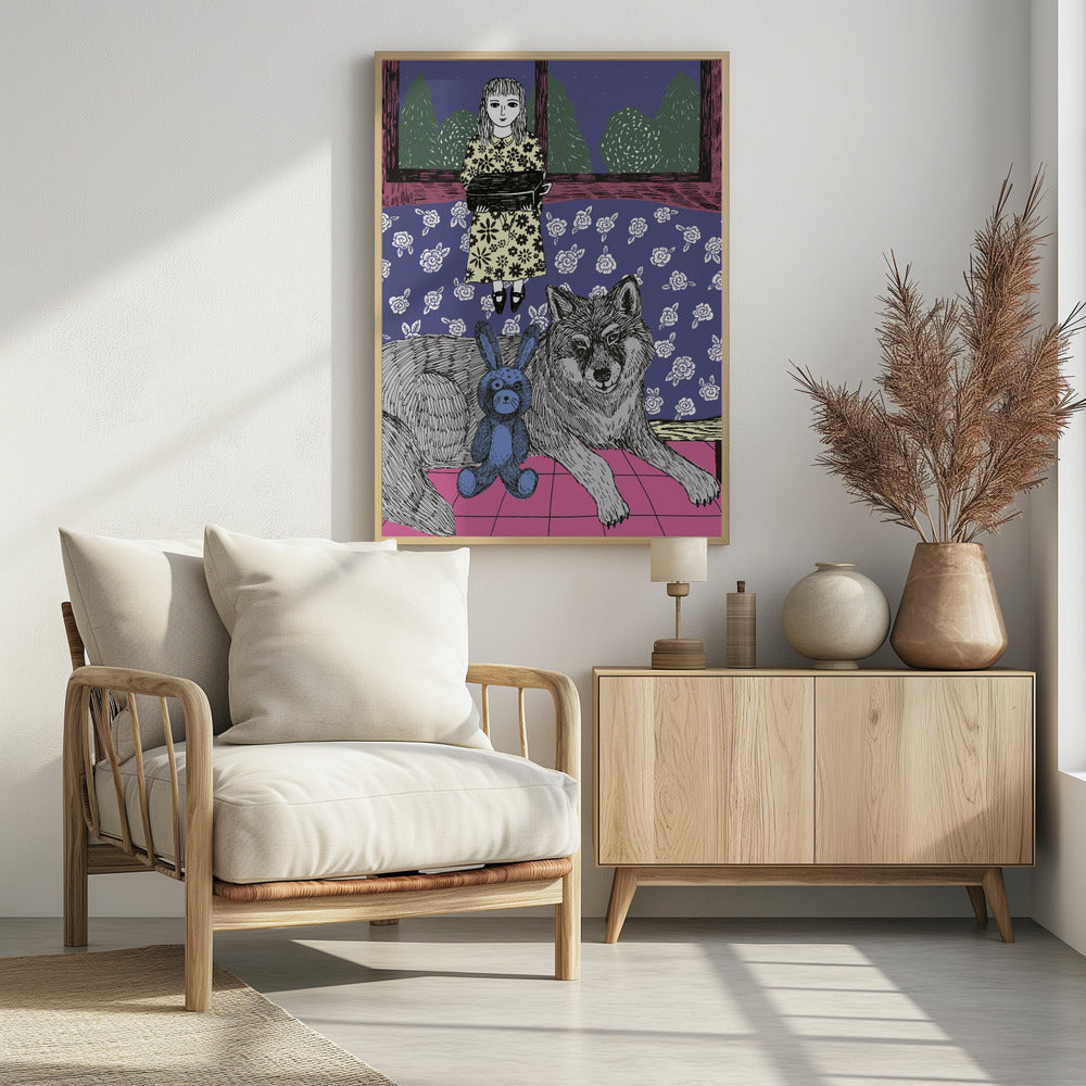 Girl With Wolf | Poster