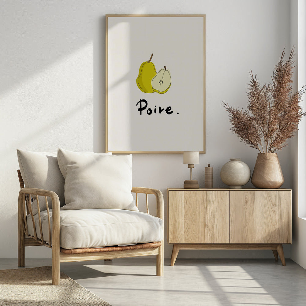 Moderne französische Obstkollektion „Birne / Poire“ | Poster