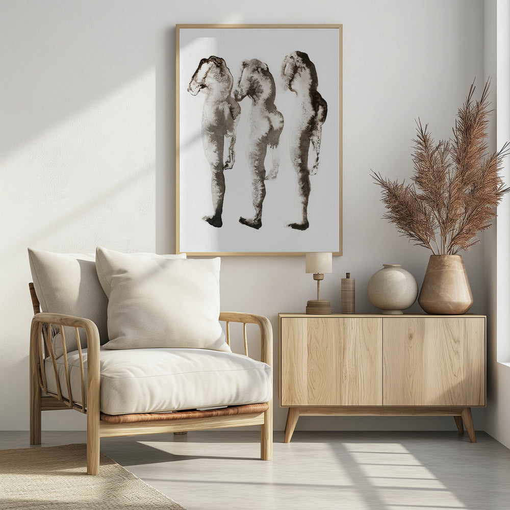 Figure Study 3x (nach Muybridge) | Poster
