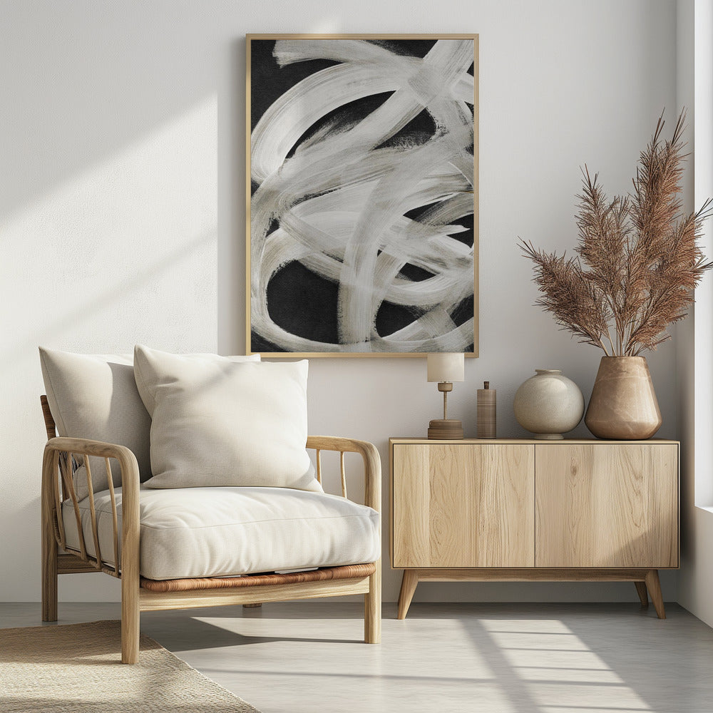 Abstrakte Pinselstriche 129 | Poster