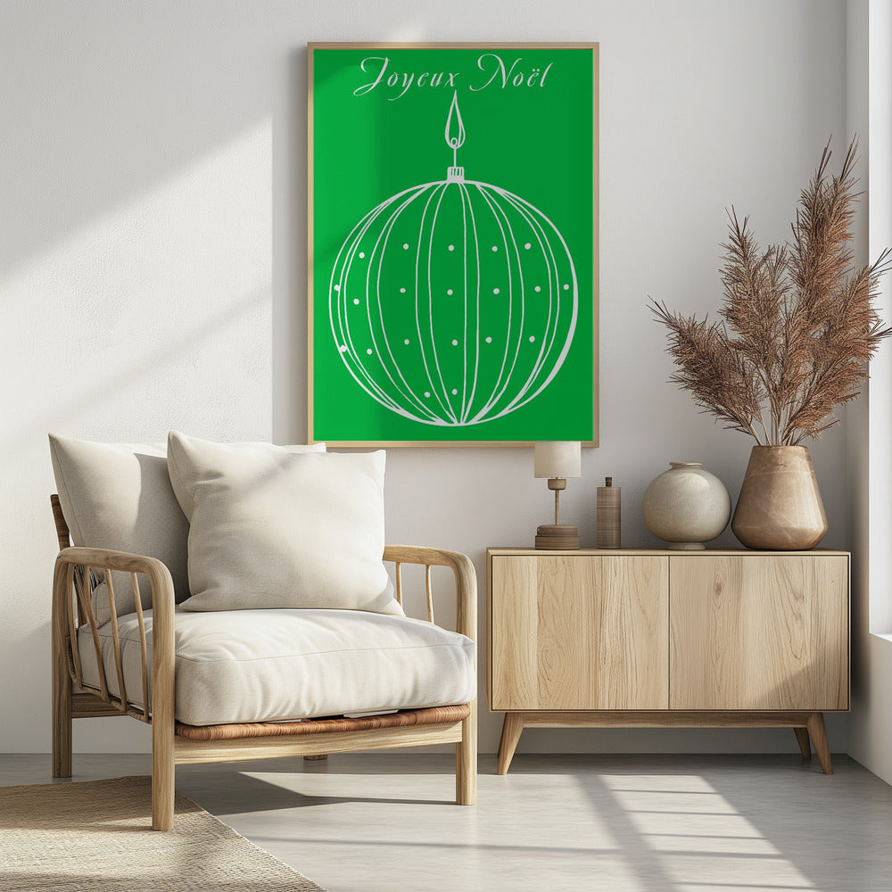 Bows and Baubles: Joyeux Noël Christmas | Poster