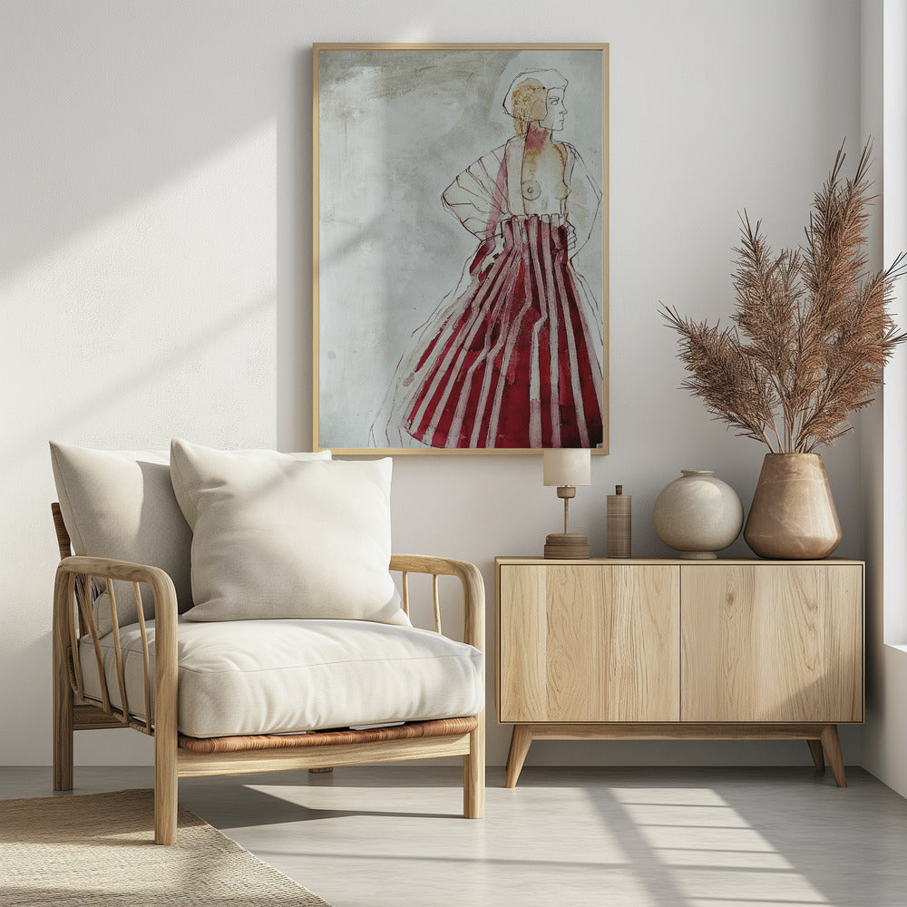 Frau in Rot | Poster