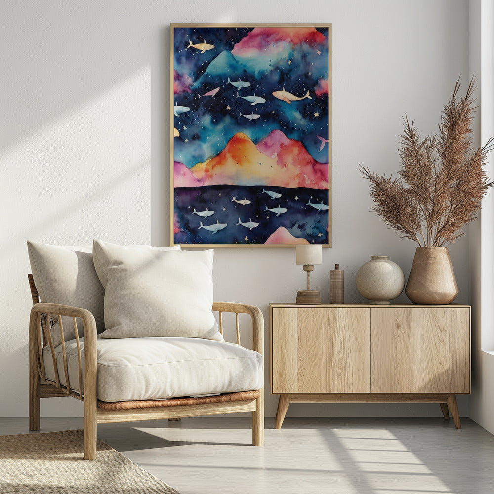 Sternenklare Meereslandschaft | Poster
