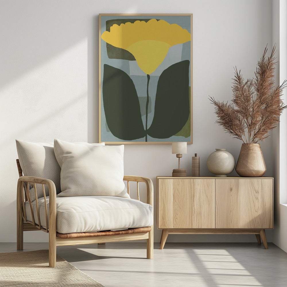 Schlichte gelbe Blume | Poster