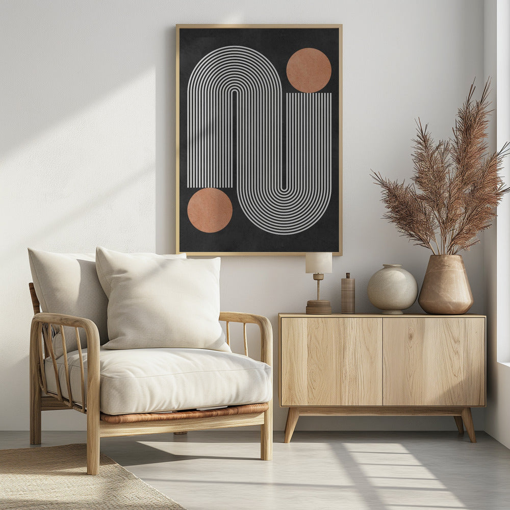 Kreise auf schwarzem Hintergrund 1 | Poster
