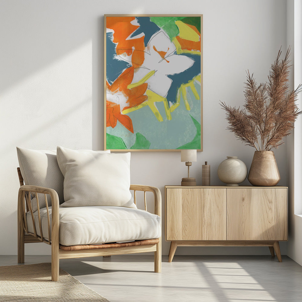 Sanfte, rustikale, leuchtende Blumen Nr. 1 | Poster