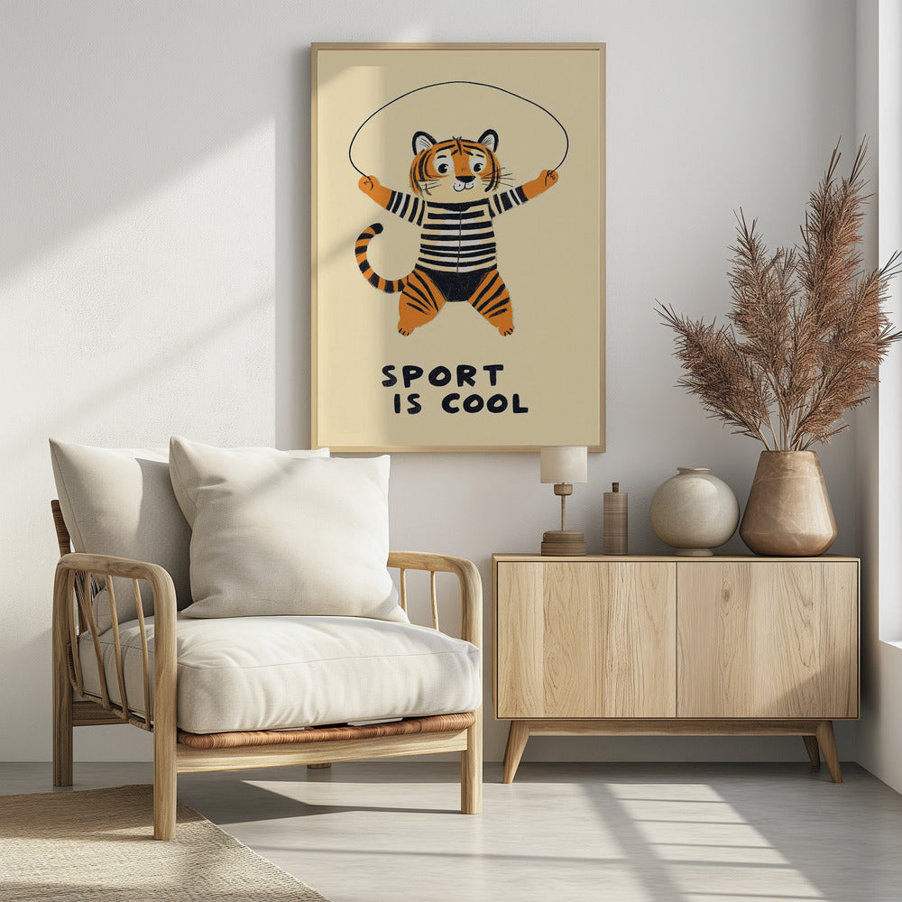 Springender Tiger-Spaß | Poster
