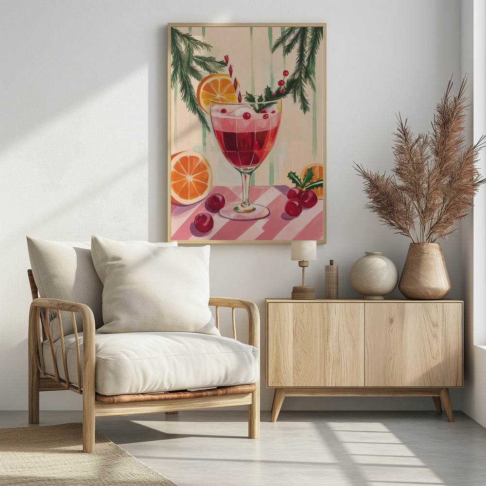 Weihnachtsroter Cocktail | Poster