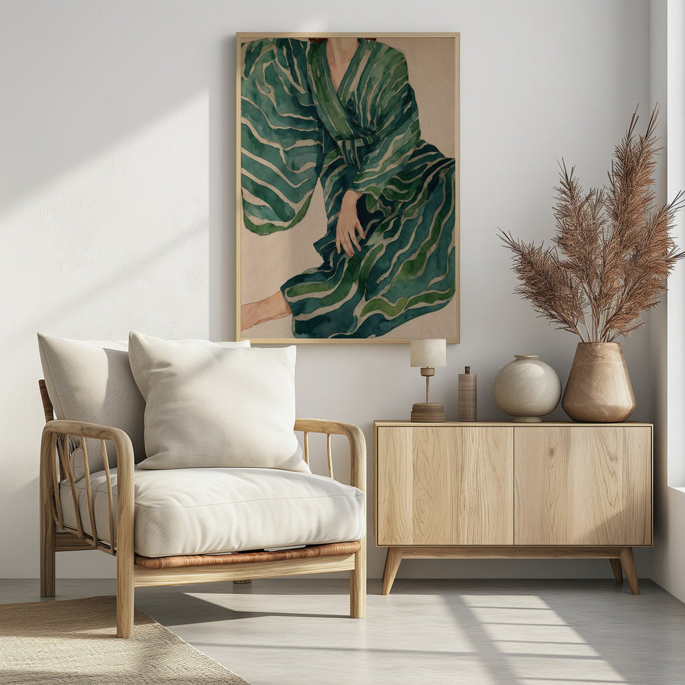 Grüner Kimono Flow | Poster