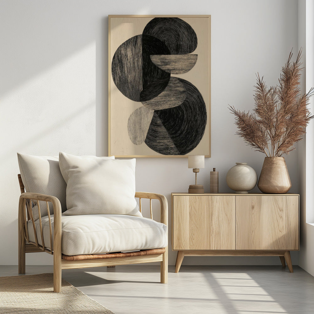Schwarzes Freiform-Poster