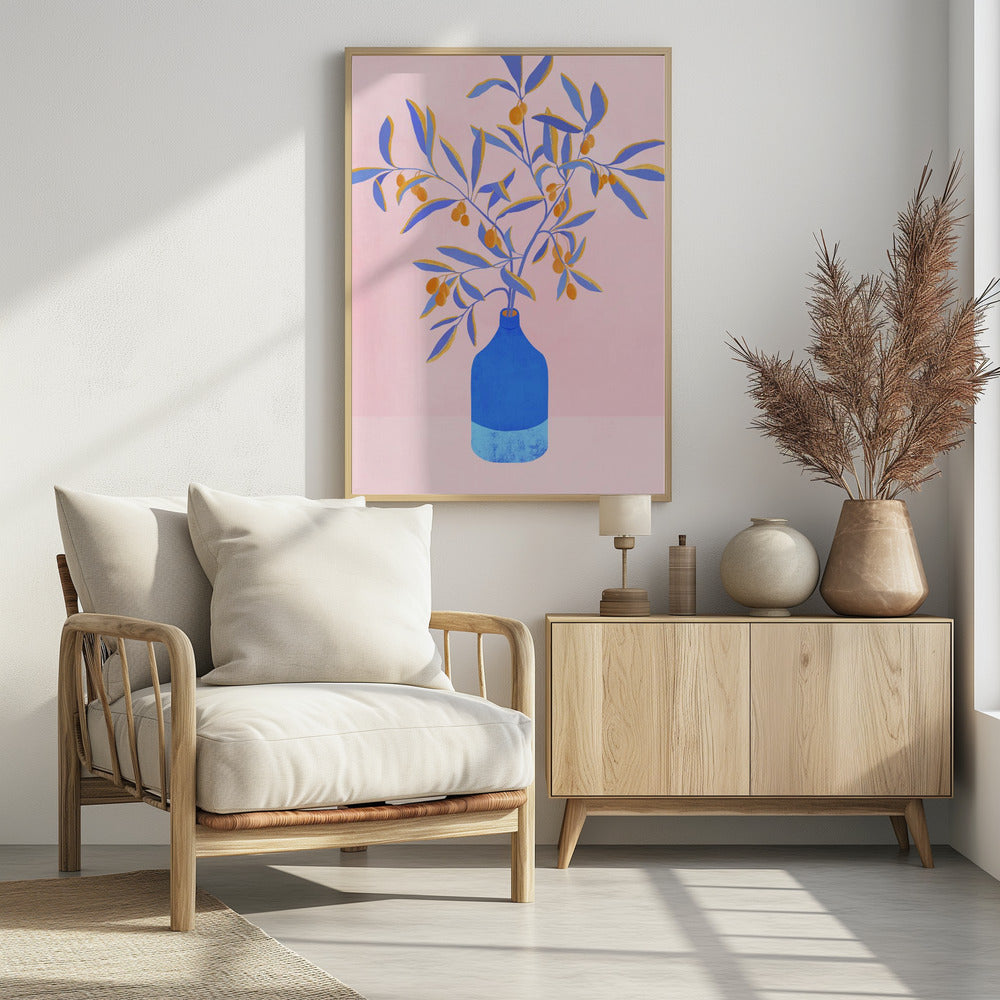 Stillleben mit blauen Zweigen | Poster