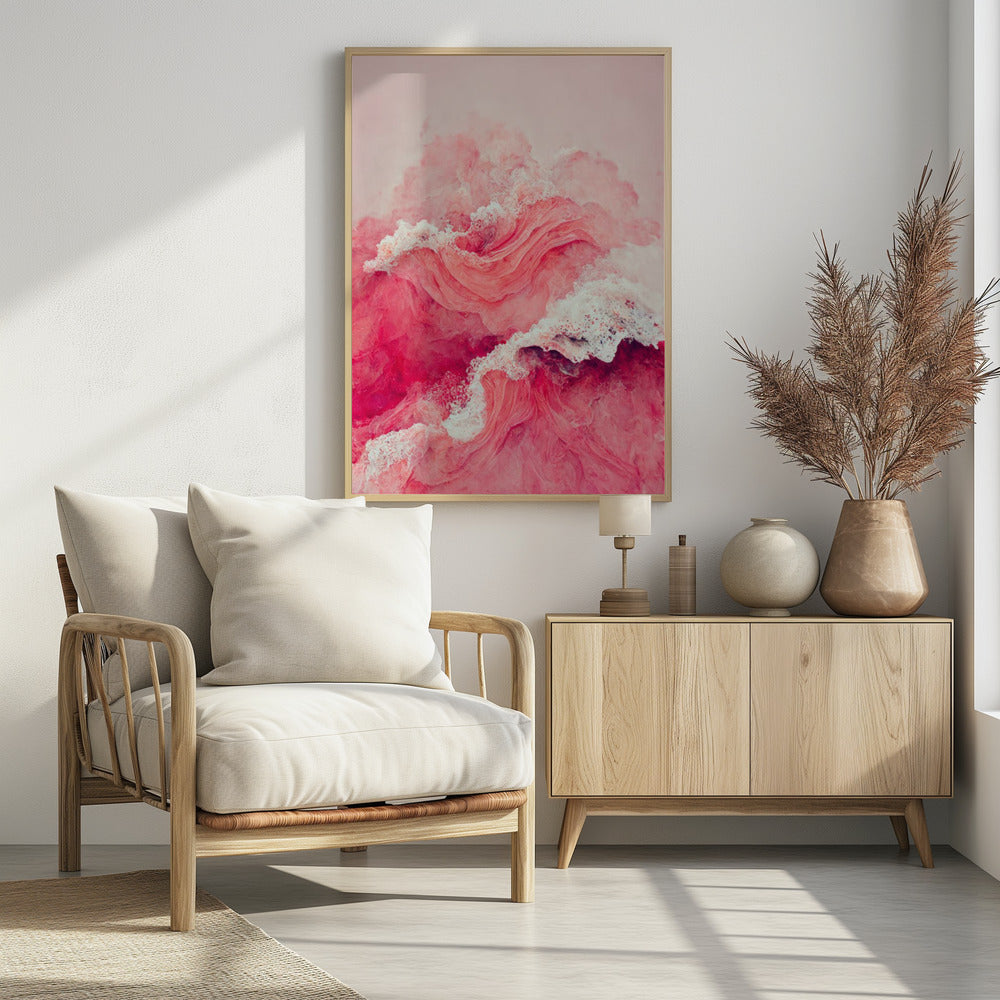 Purpurrote Wellen fließen | Poster