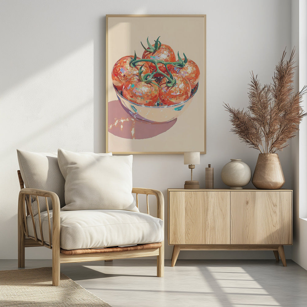 Discokugel-Tomaten in einer Schüssel | Poster