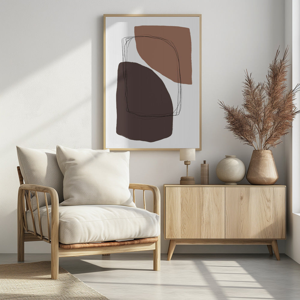 Elegante erdige Formen | Poster