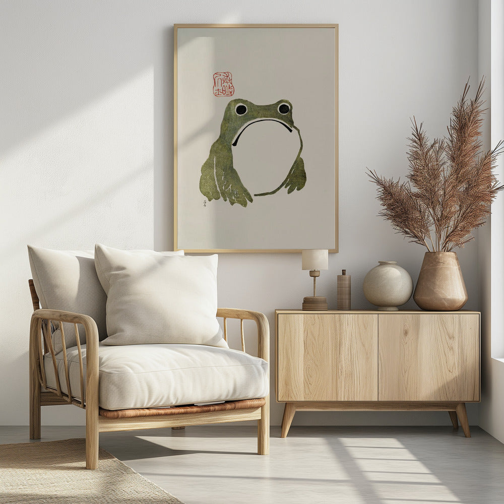 Mürrischer Frosch I Grün | Poster