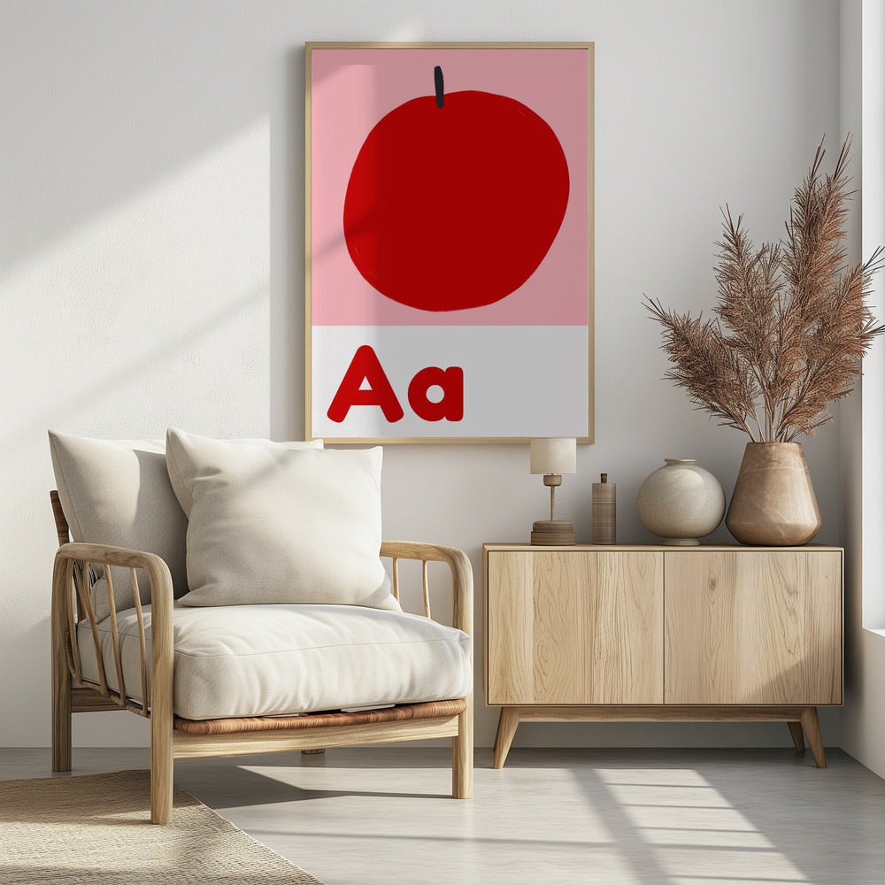 Rotes Apfelalphabet | Poster