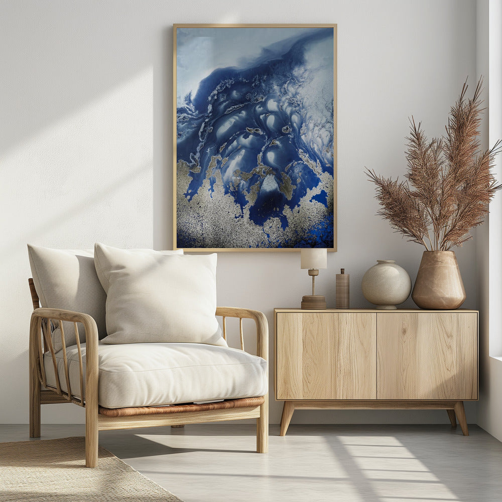 Beruhigend - "Ocean Wave Waltz 1" - Aquarellwellen | Poster