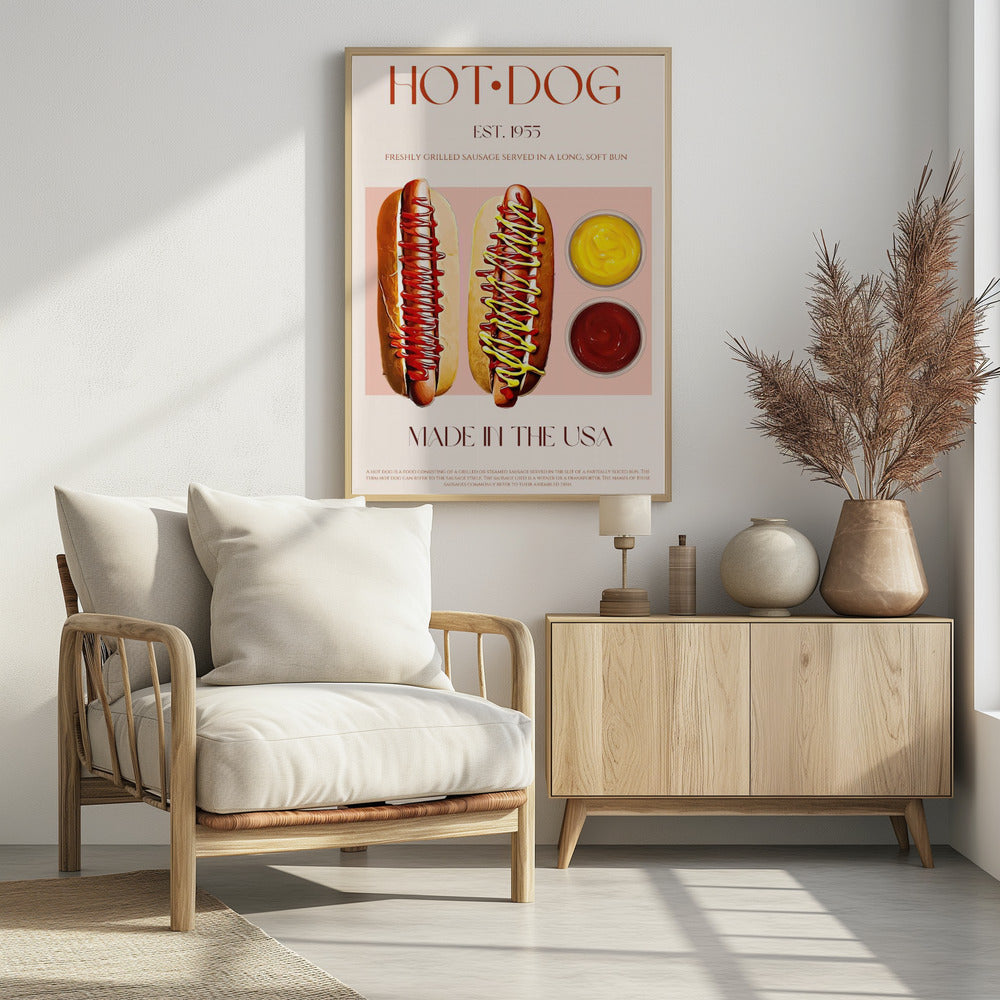 Hot Dogs with Mustard and Ketchup | Poster