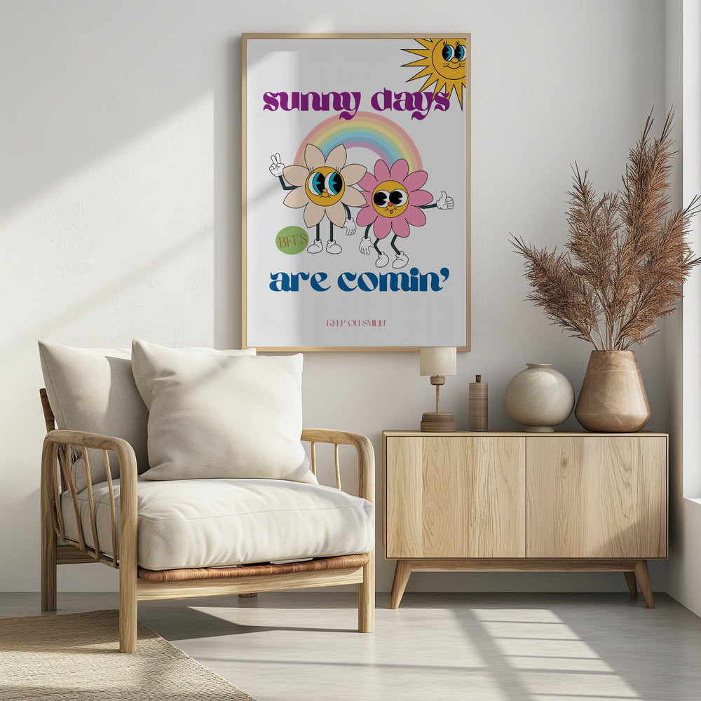 Smiling Flower Characters | Poster