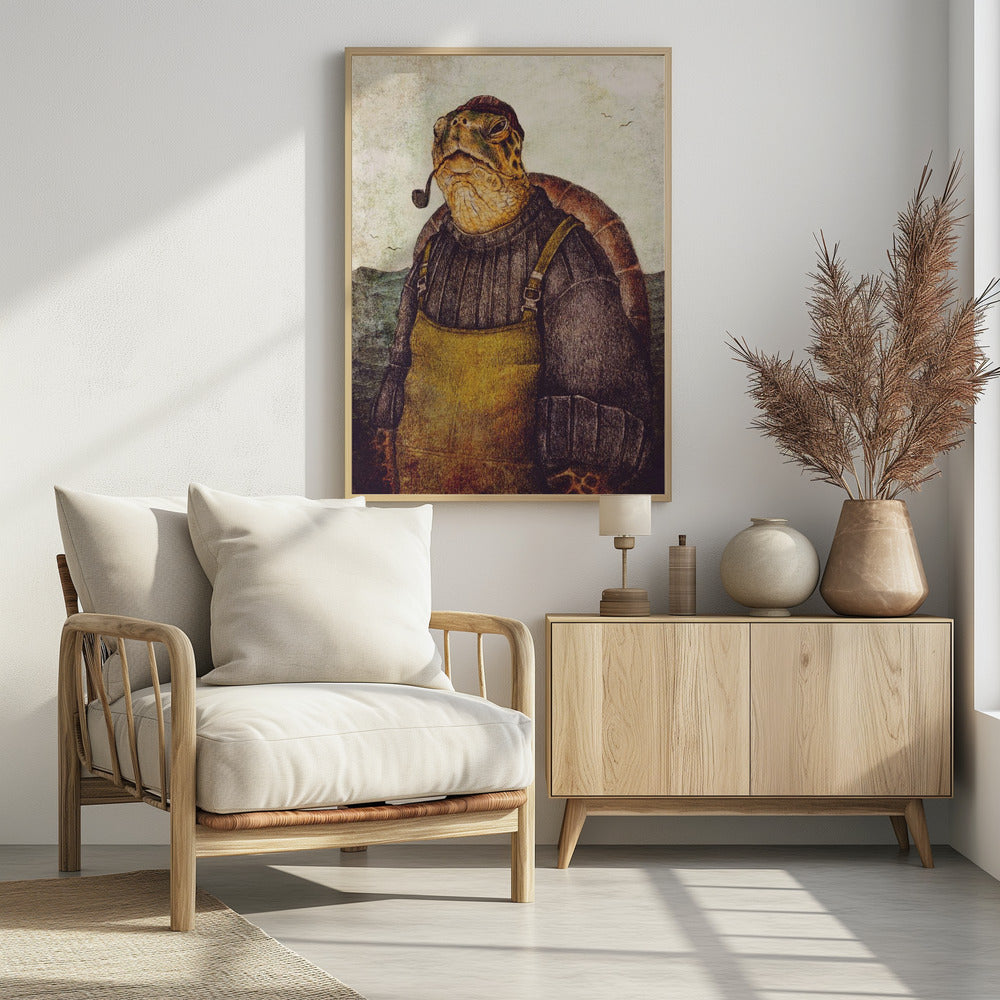 Vintage Stilvolle Schildkröte | Poster