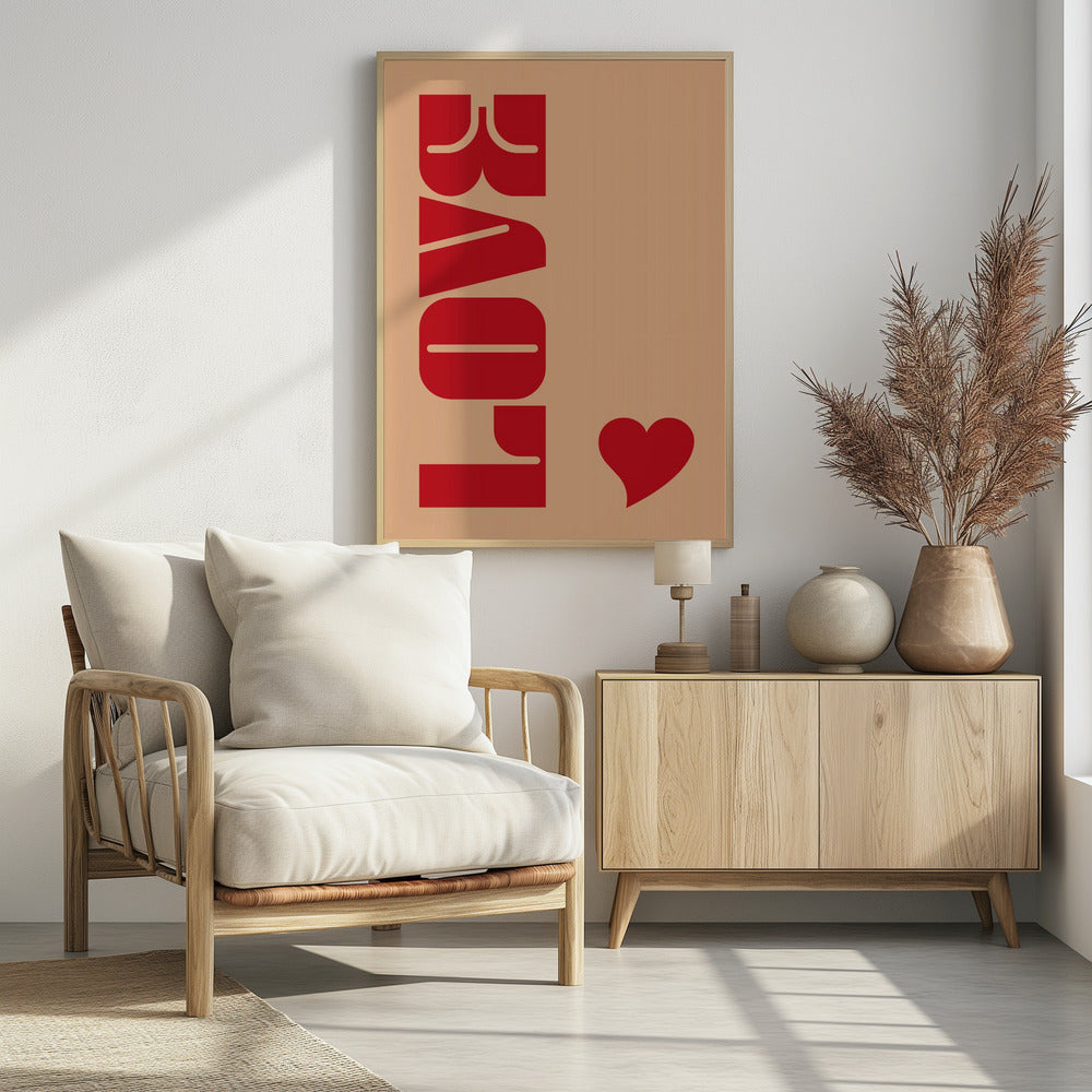 Roter fetter Schriftzug | Poster